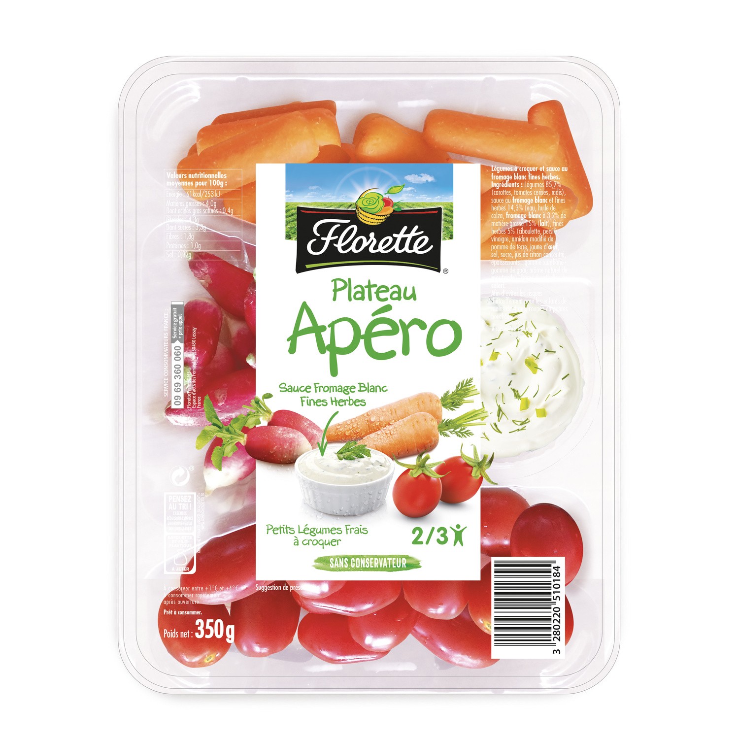 Plateau Apéro crudités FLORETTE