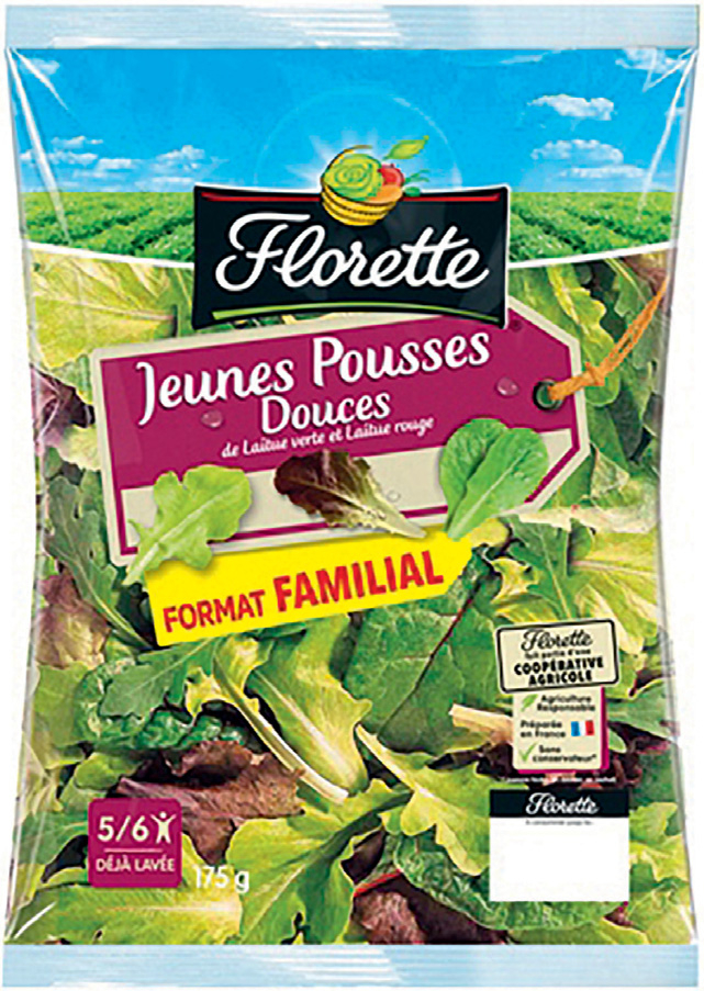  JEUNES POUSSES DOUCES FORMAT FAMILIAL “FLORETTE” code EAN 3280221011086 