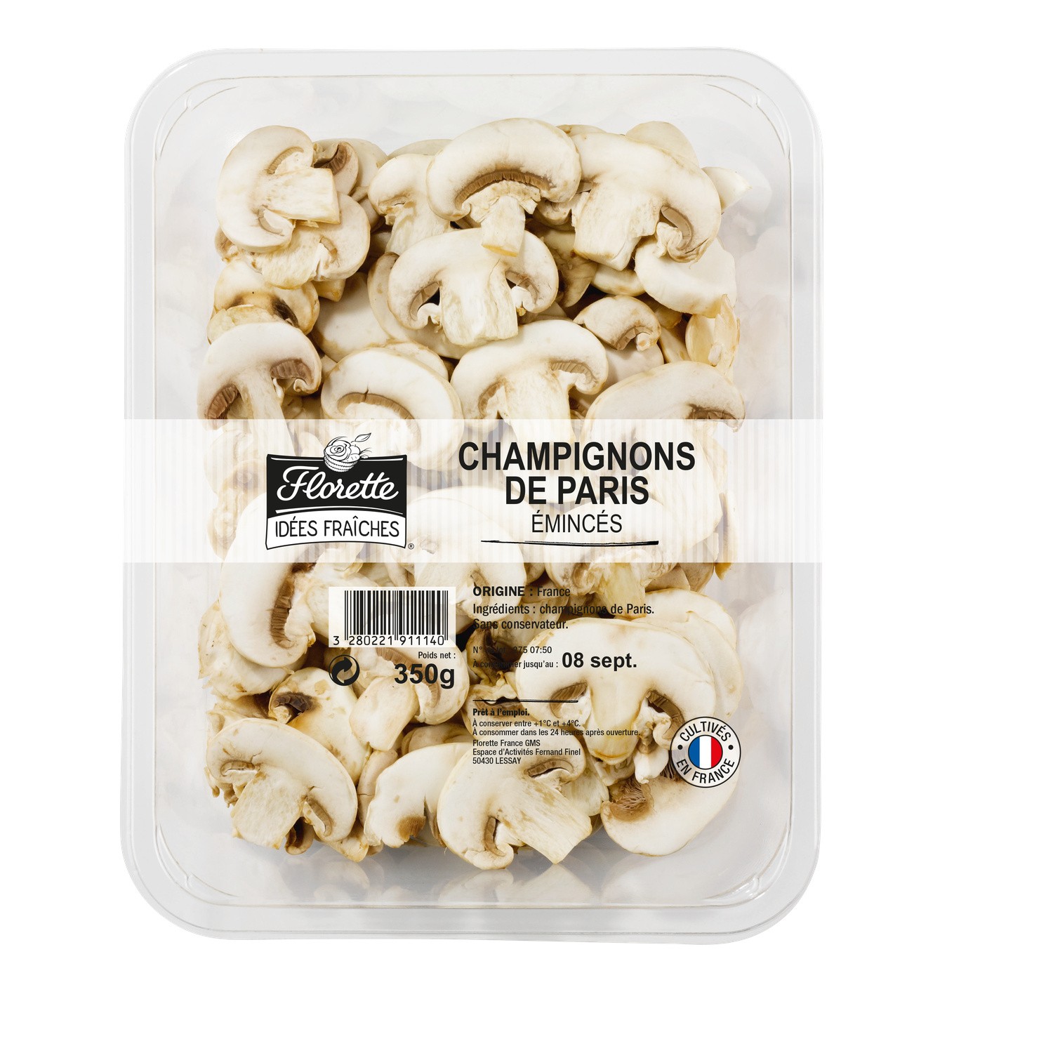 Champignons de Paris émincés FLORETTE