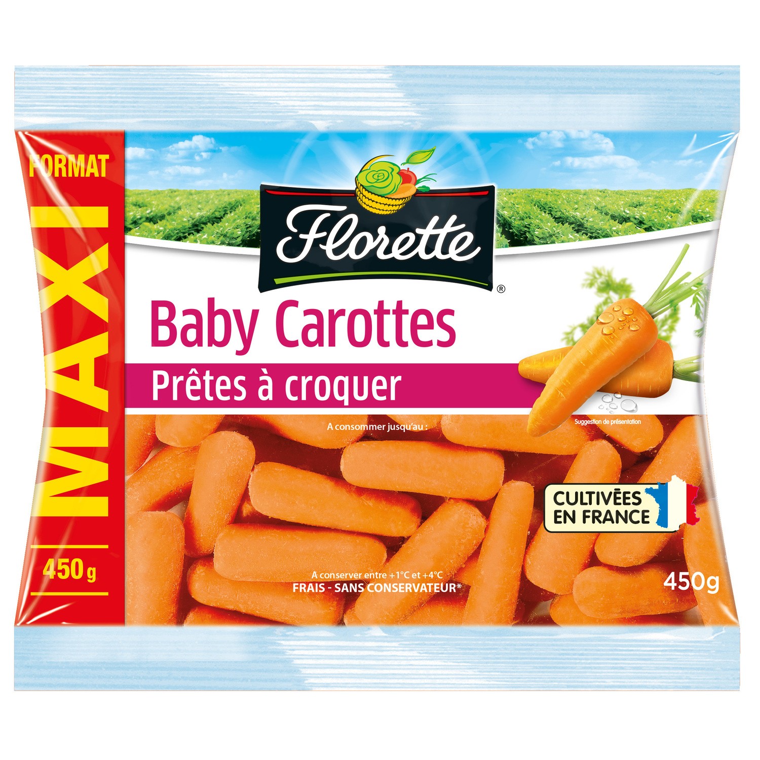 Carottes Baby prêtes à croquer FLORETTE