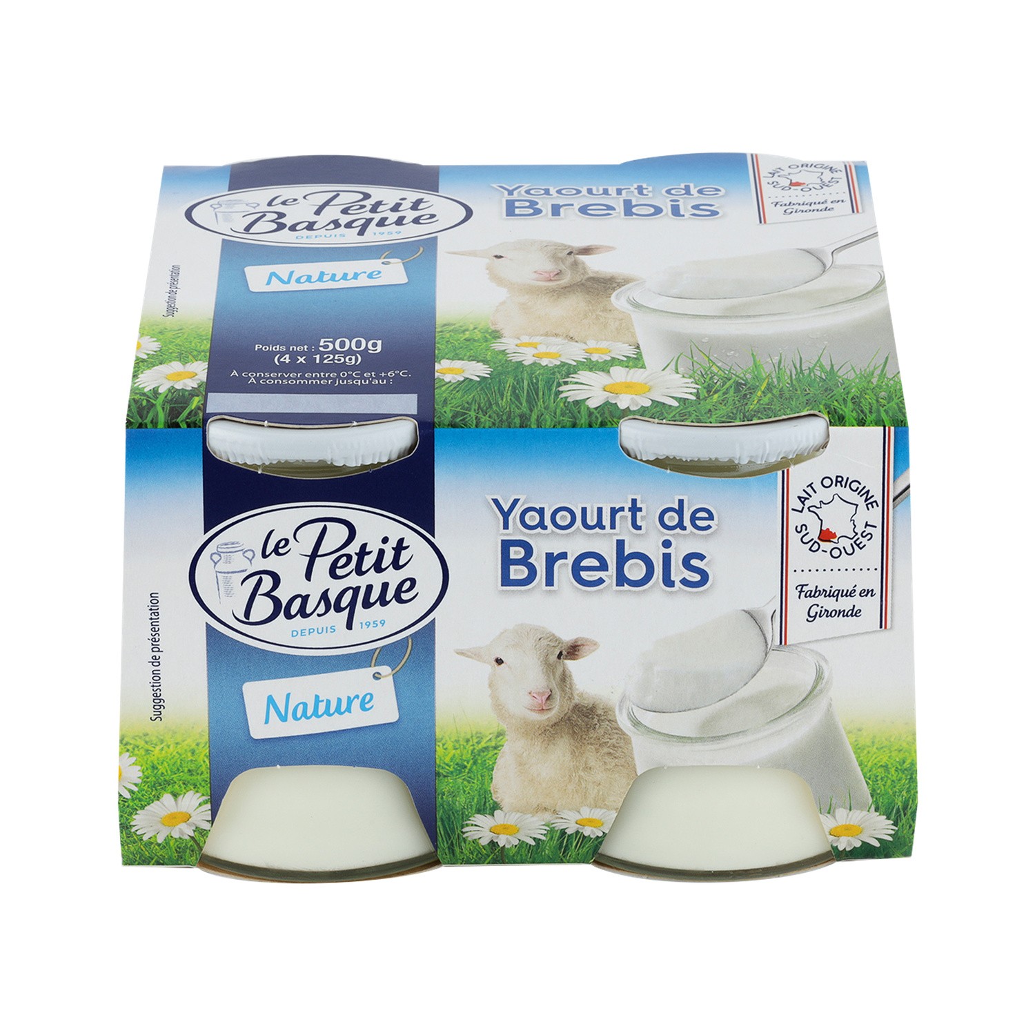 Yaourts de brebis nature LE PETIT BASQUE