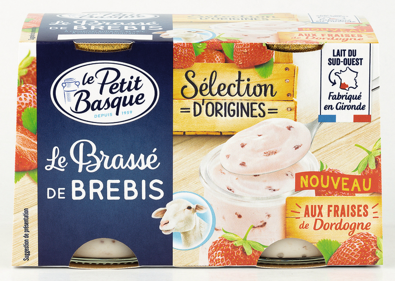 Le Petit Basque BRASSÉ DE BREBIS FRAISE DE DORDOGNE  FRAISE DE DORDOGNE Le Petit Basque code EAN 3280240043105 