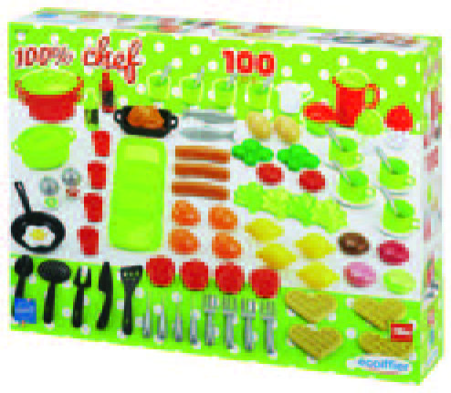 COFFRET DÎNETTE 100 PIÈCES/ÉGOUTTOIR GARNI “ECO...