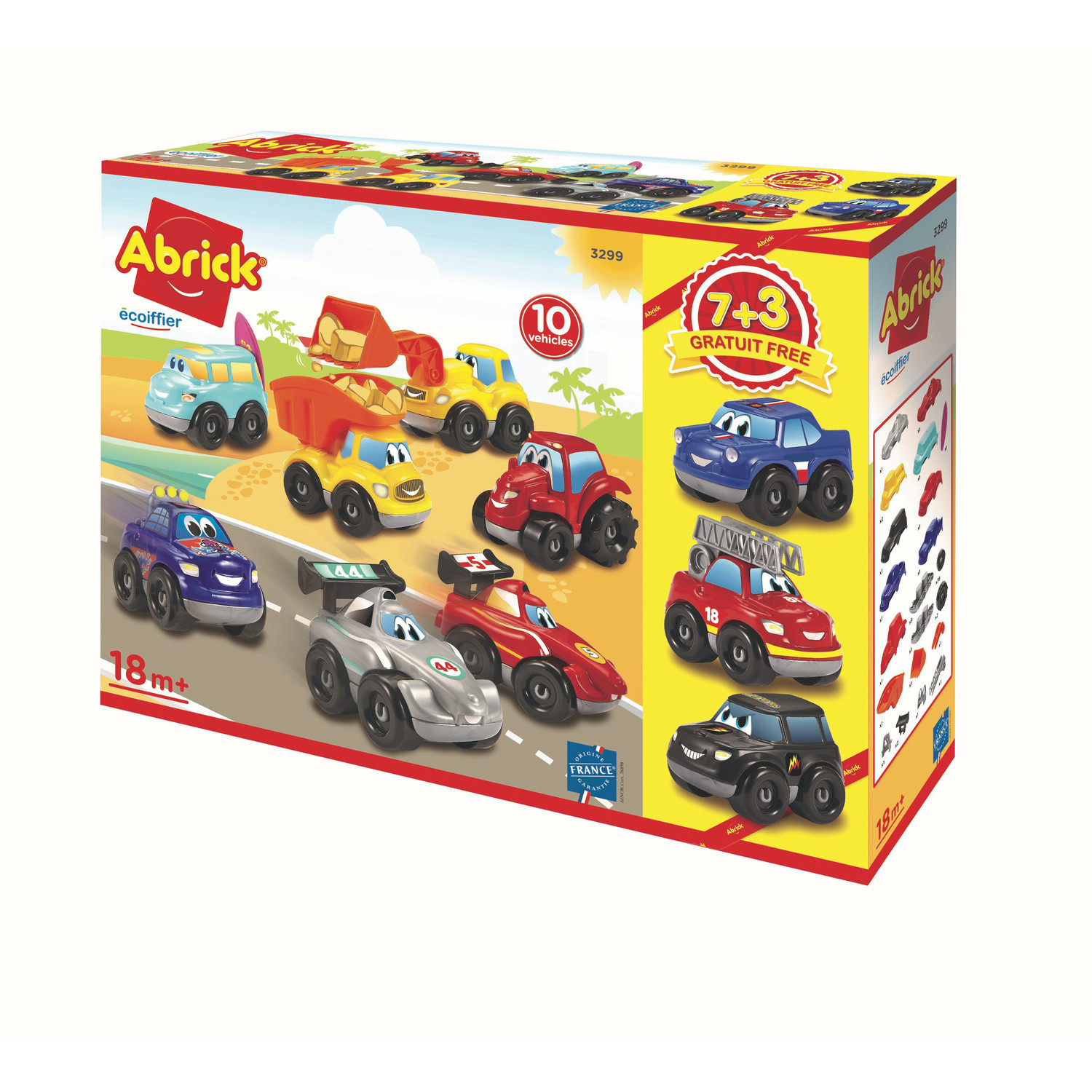 ABRICK Coffret 10 véhicules Fast Car ABRICK code EAN 3280250032991 