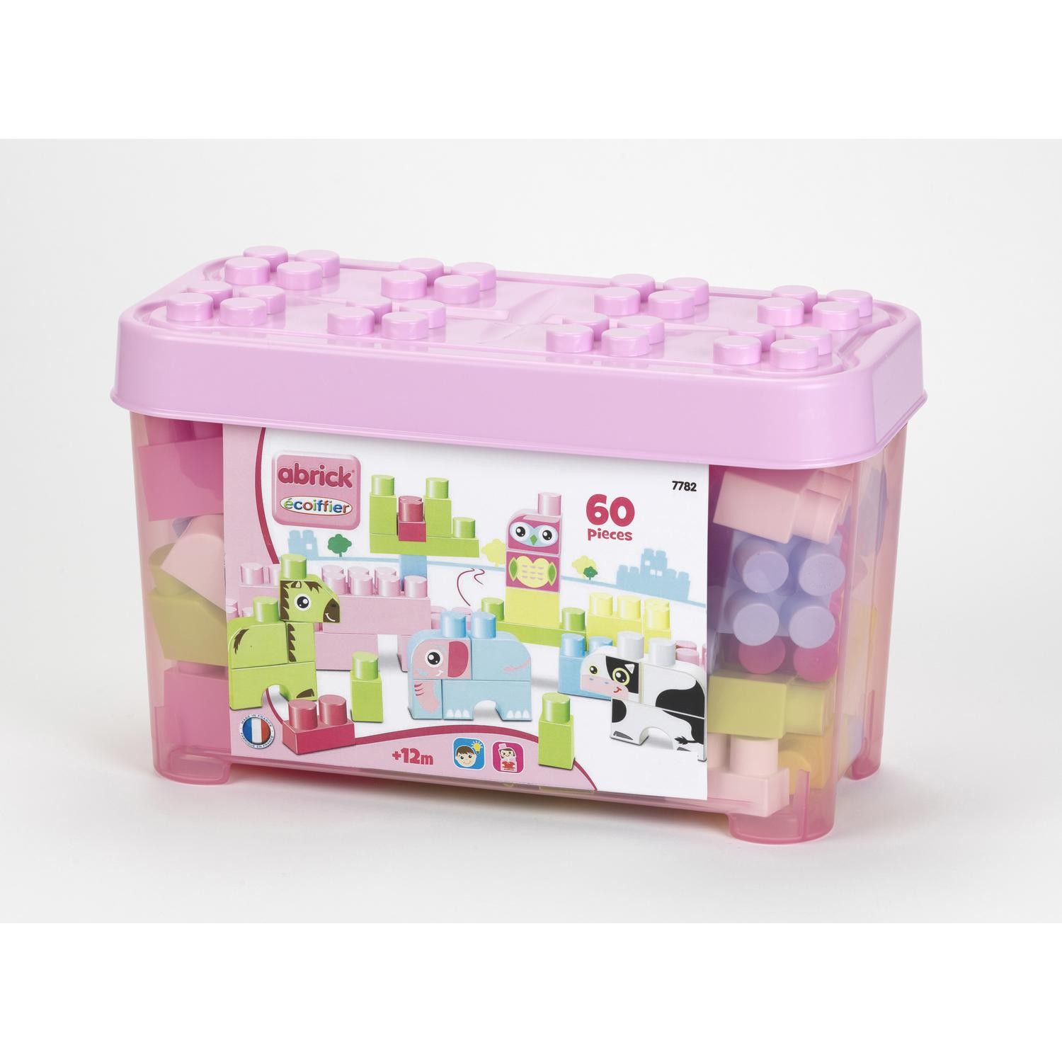 Construction 1er âge baril animaux bleu ABRICK 3280250077831 (3280250077831)