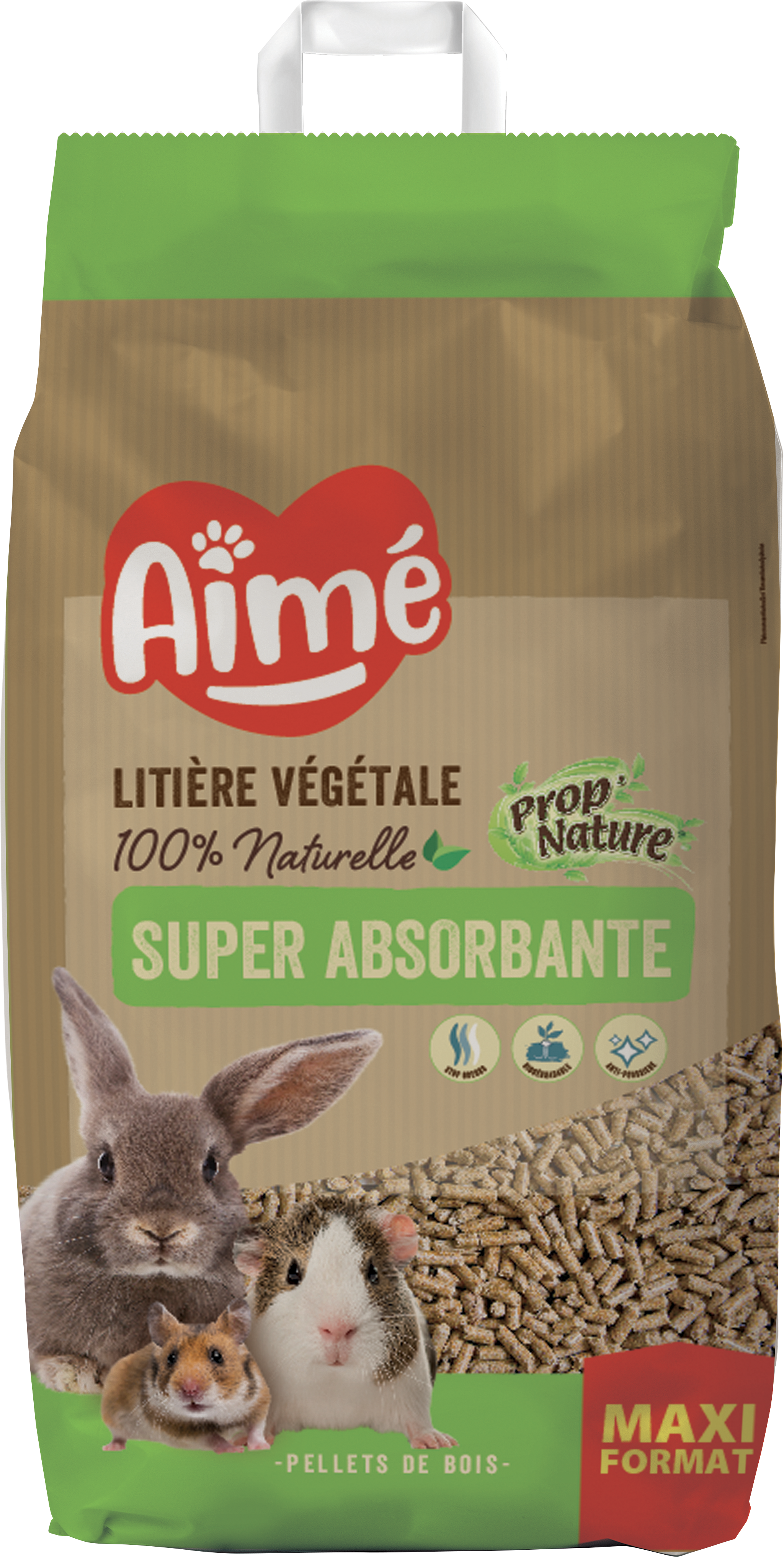 LITIÈRE VÉGÉTALE
PROP’NATURE POUR RONGEURS