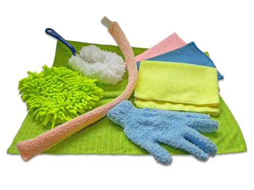 SET DE 8 MICROFIBRES - TORCHONS - GANTS - ECOLO...