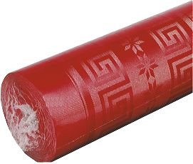 Nappe papier damassé 1.20 x 6 m - rouge