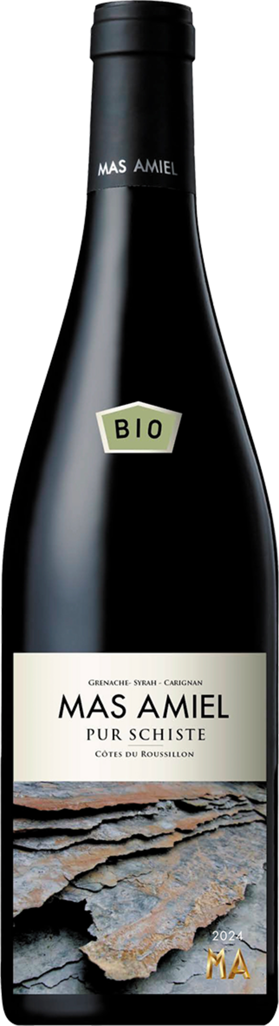 MAS AMIEL AOP CÔTES DU ROUSSILLON ROUGE BIO - MAS AMIEL "PUR SCHISTE" 2024 code EAN 3281540003240 