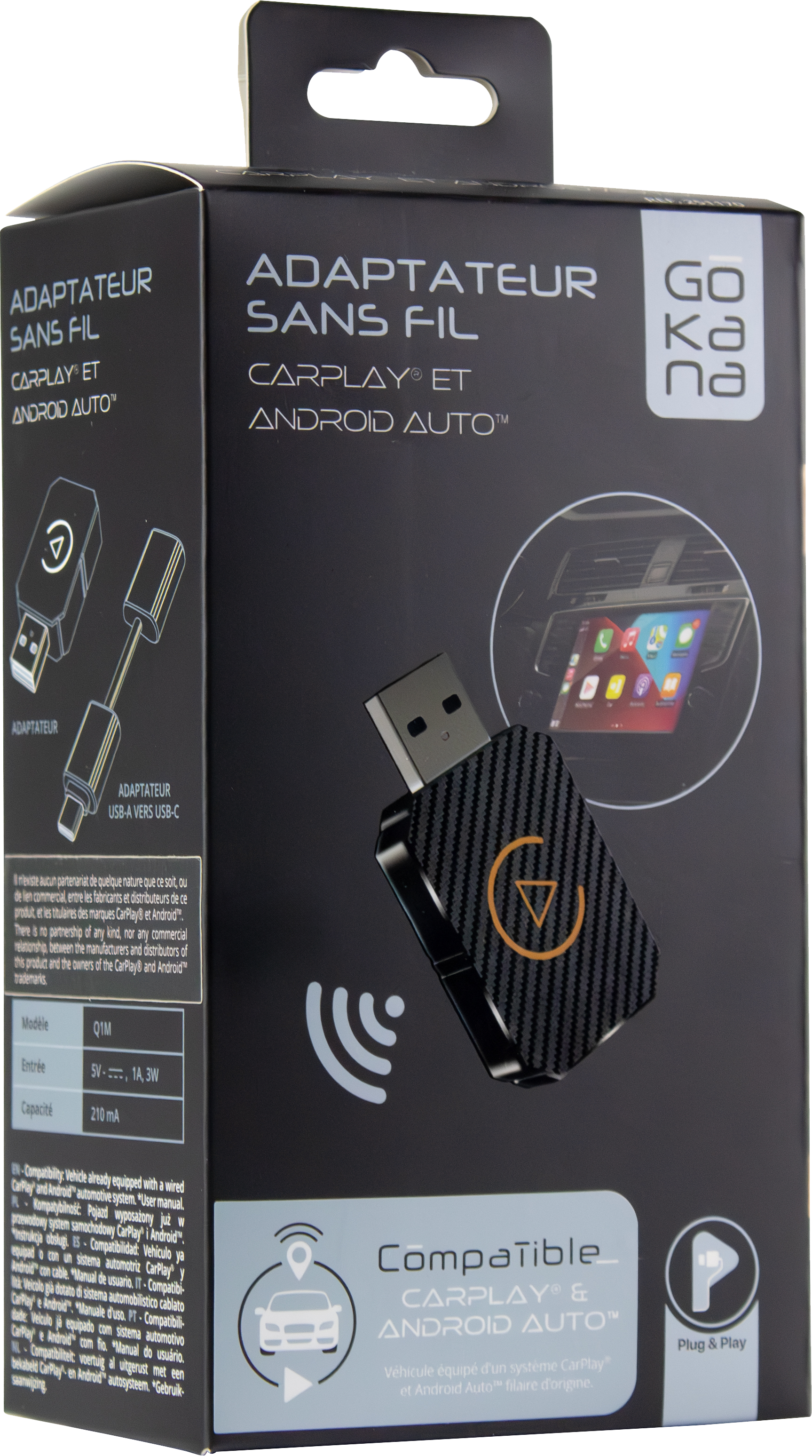 ADAPTATEUR SANS FIL COMPATIBLE CARPLAY ET ANDROID 3281690251171 