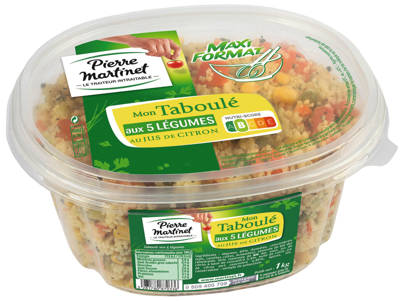 martinet MON TABOULÉ AUX 5 LÉGUMES martinet code EAN 3281780870336 