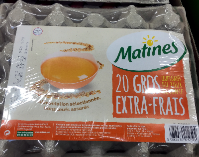 20 œufs gros de catégorie A