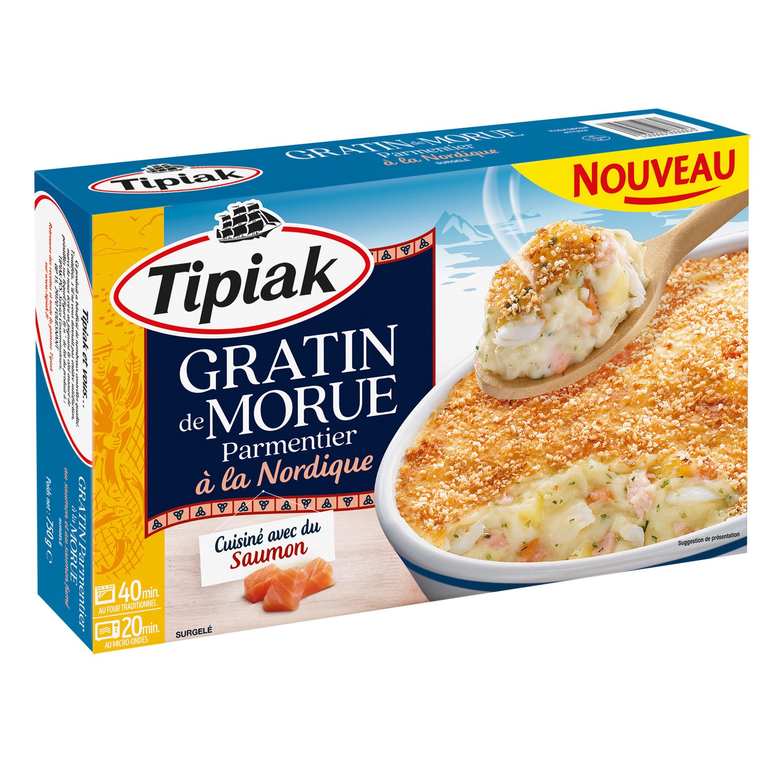 Plat cuisiné gratin de morue TIPIAK