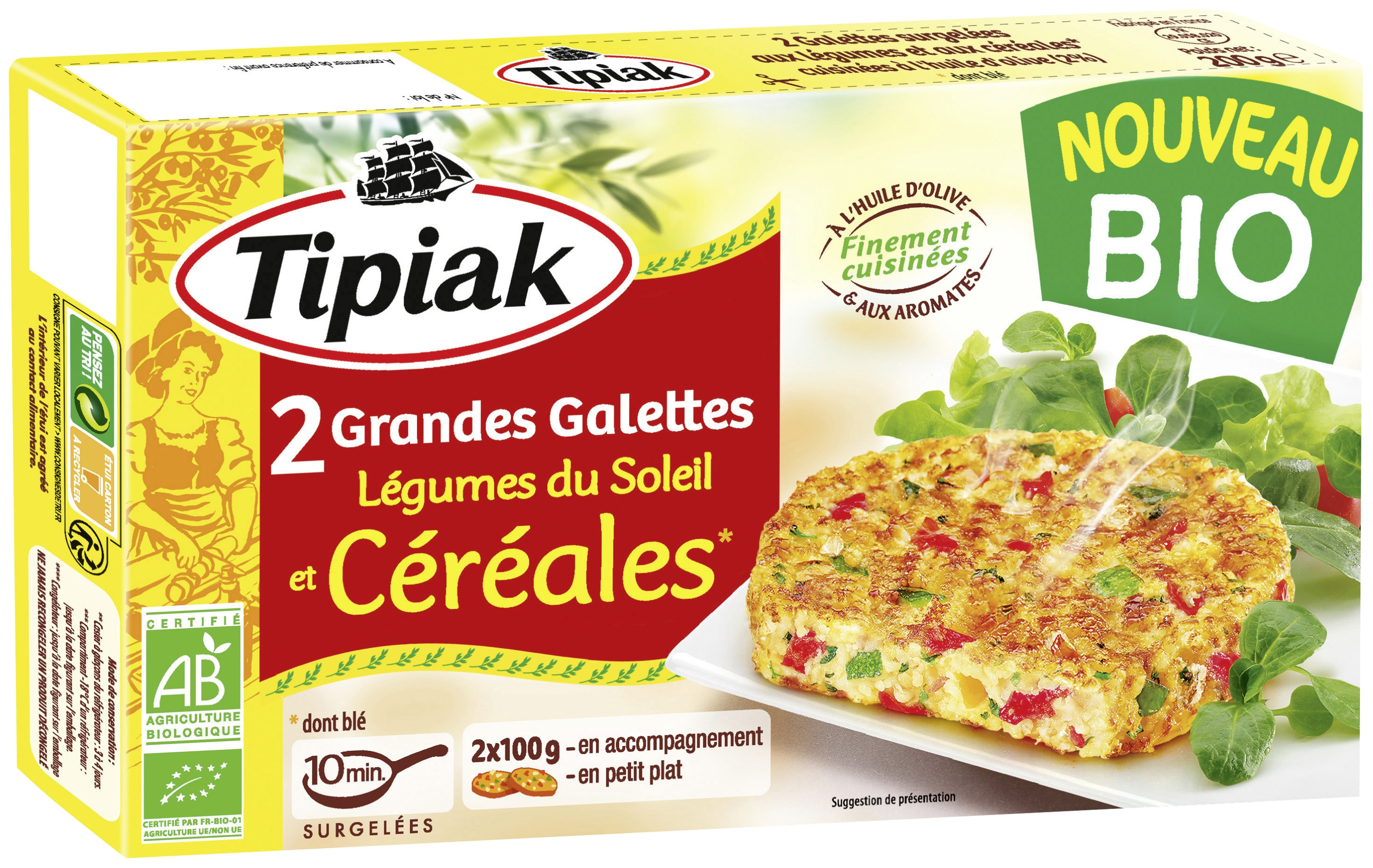 Galettes légumes du soleil et céréales bio surg...