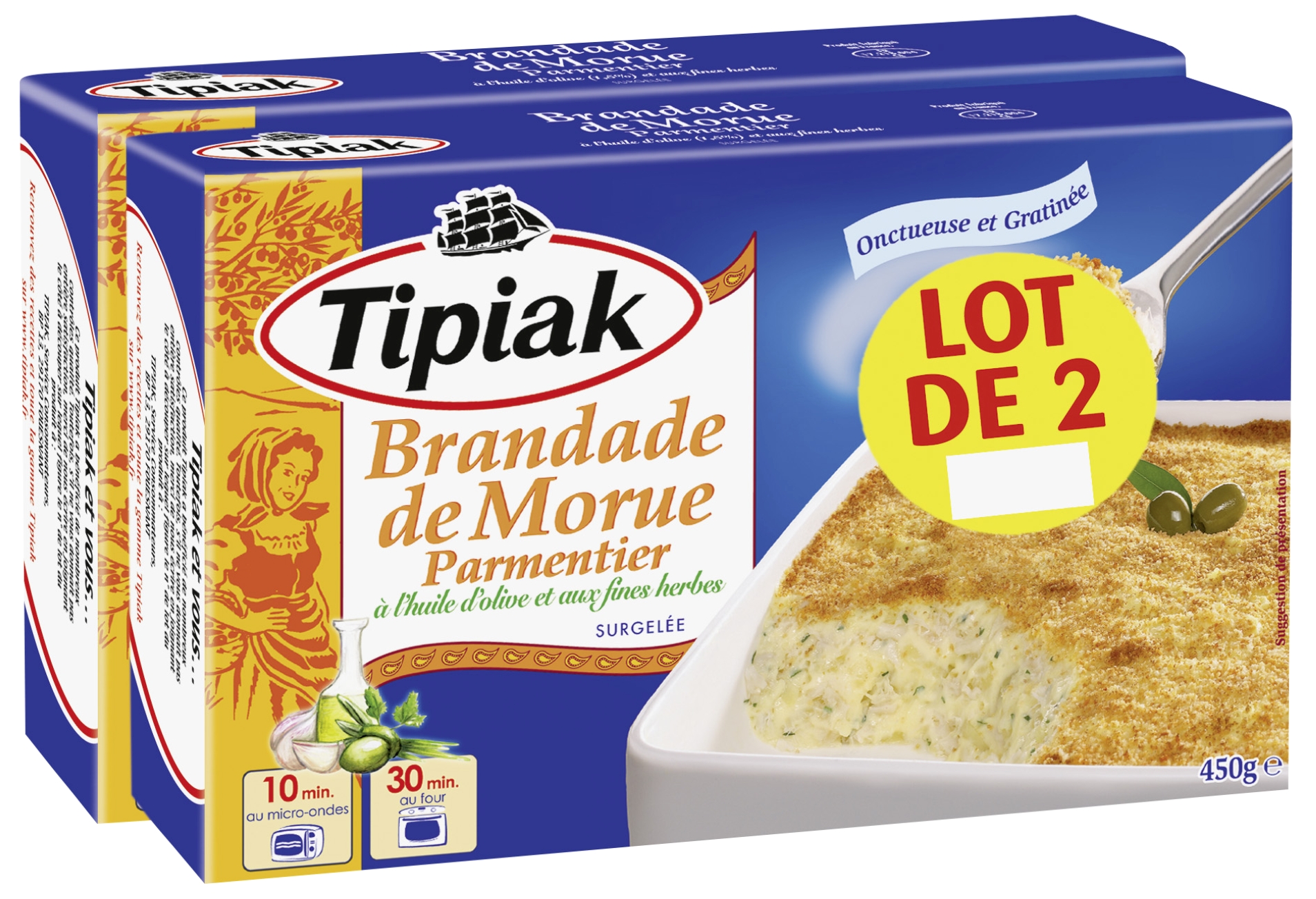 Brandade de morue surgelée Tipiak