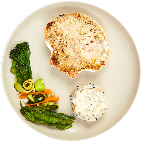 Coquilles de fruits de mer surgelées