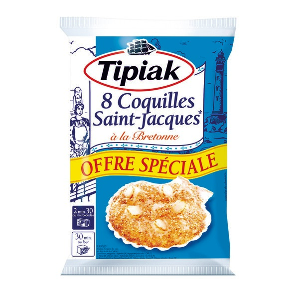 tipiak COQUILLES SAINT-JACQUES SURGELÉES TIPIAK code EAN 3282740371160 