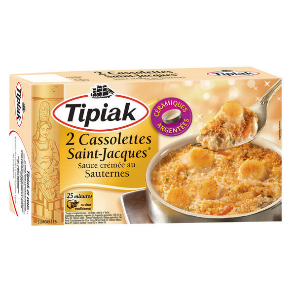 Cassolettes Saint-Jacques surgelées