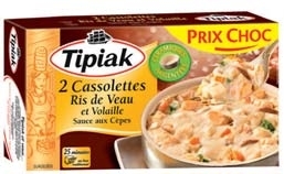 CASSOLETTES RIS DE VEAU ET VOLAILLE SAUCE AUX CÈPES SURGELÉES "TIPIAK" 3282740371672 (3282740371672)