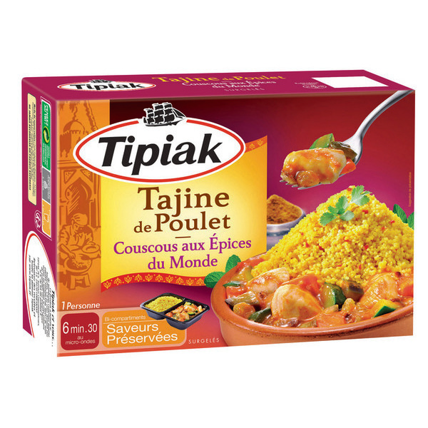 Tajine de poulet surgelé