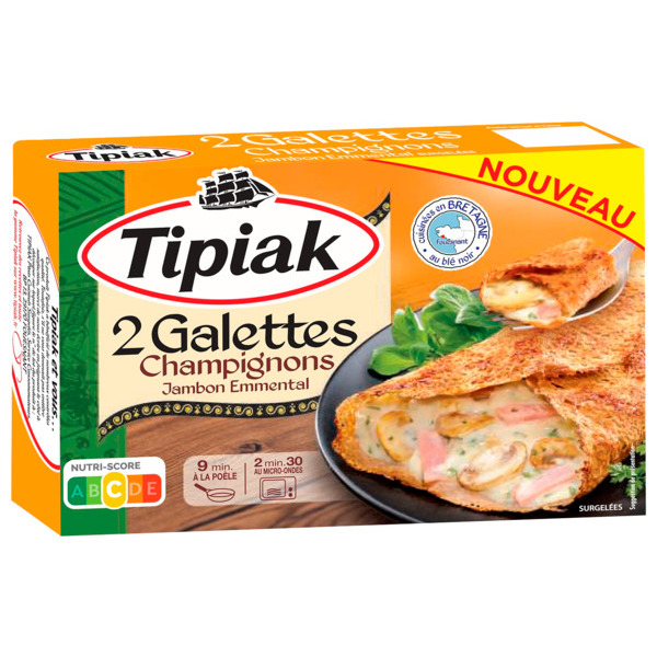 GALETTES JAMBON FROMAGE CHAMPIGNONS SURGELÉES
