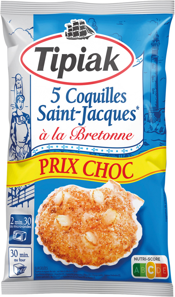 COQUILLES ST JACQUES SURGELEES TIPIAK code EAN 3282742220138 