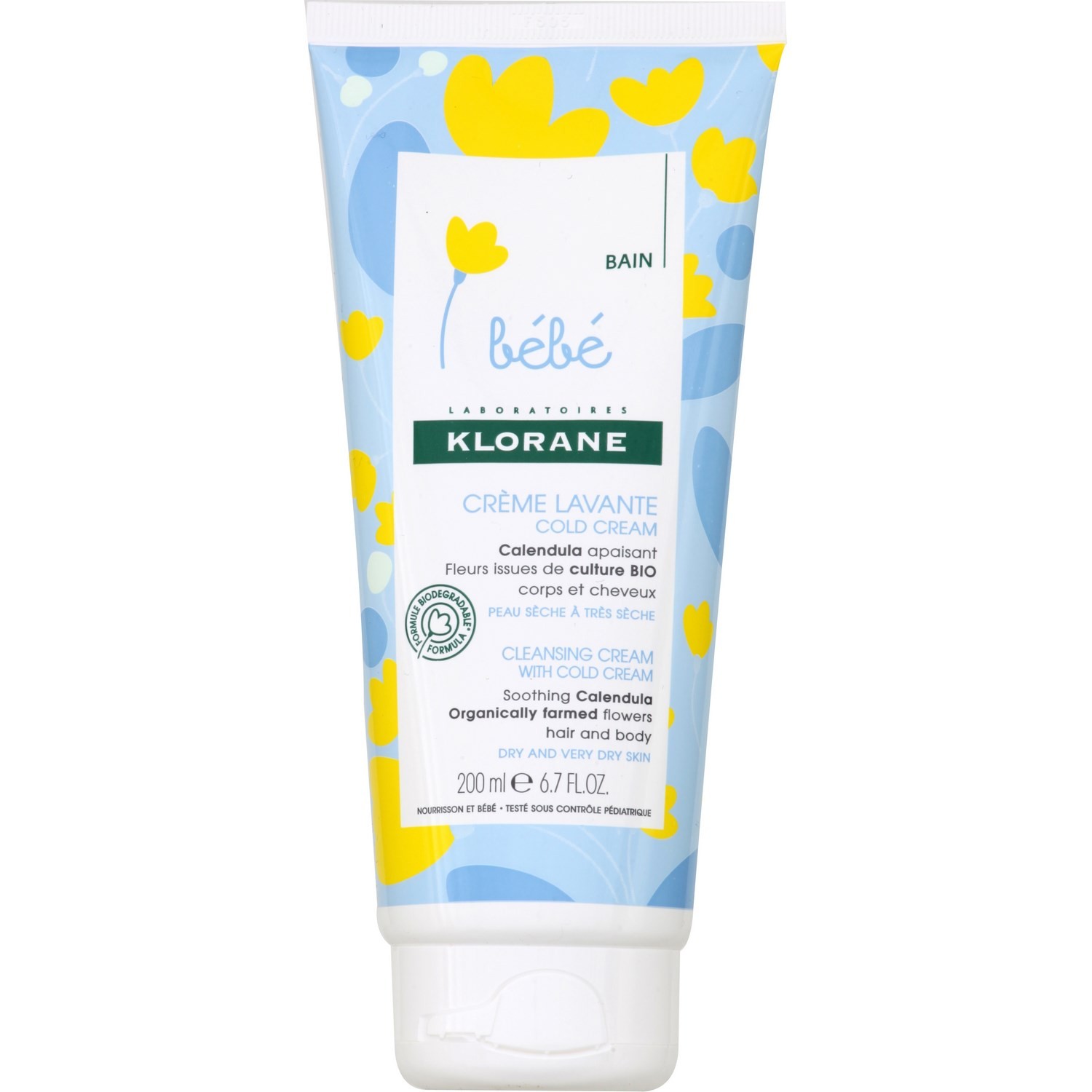 Crème lavante bébé Cold Cream KLORANE