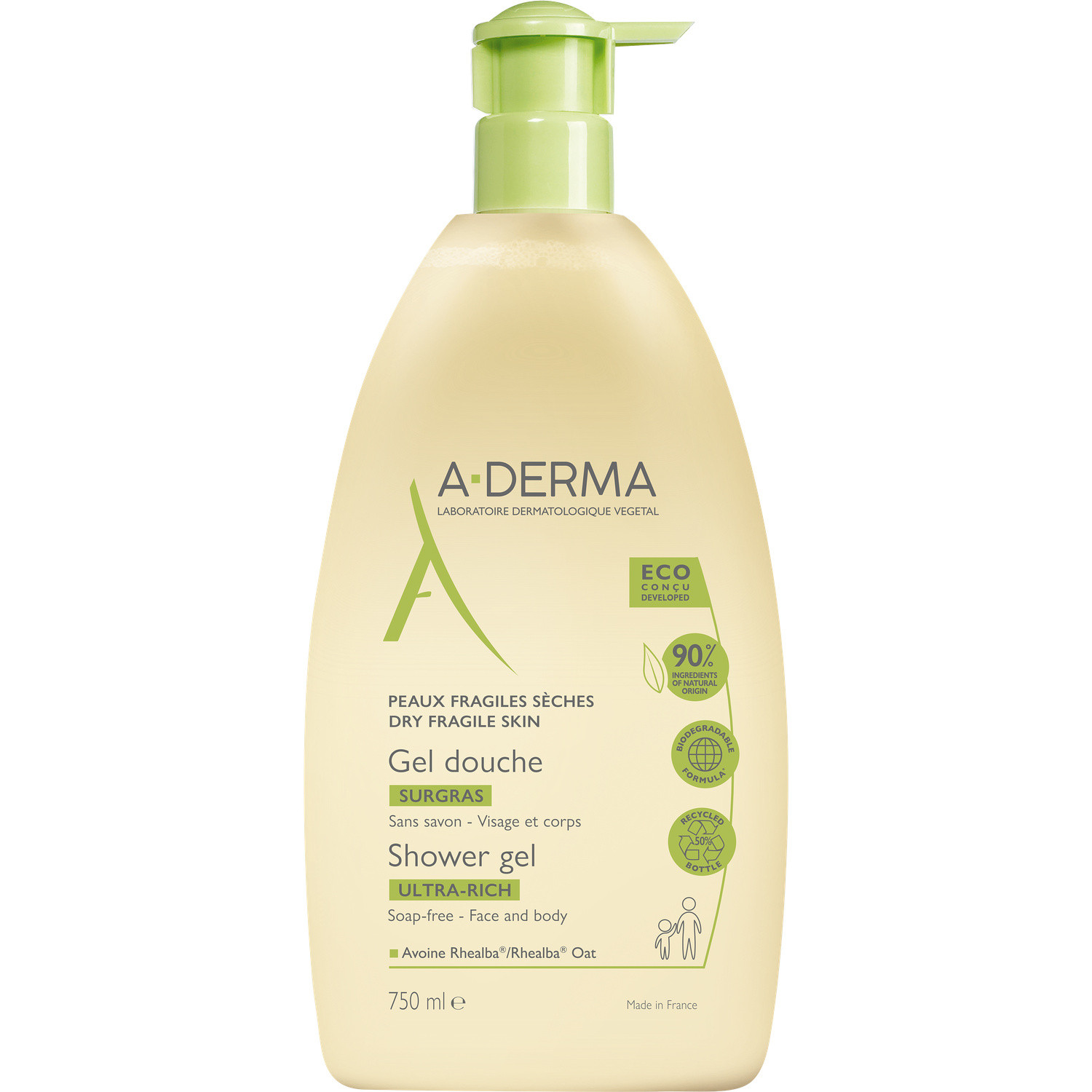 Gel douche surgras ADERMA