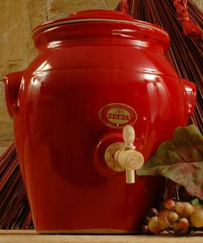 - vinaigrier rouge en grès 4 litres 3283680103798 DIGOIN CERAMIQUE