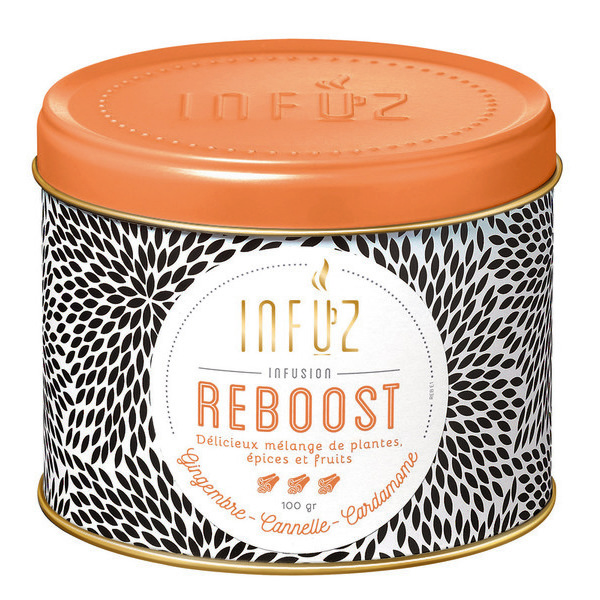 Infusion mélange de plantes et morceaux de fruits 