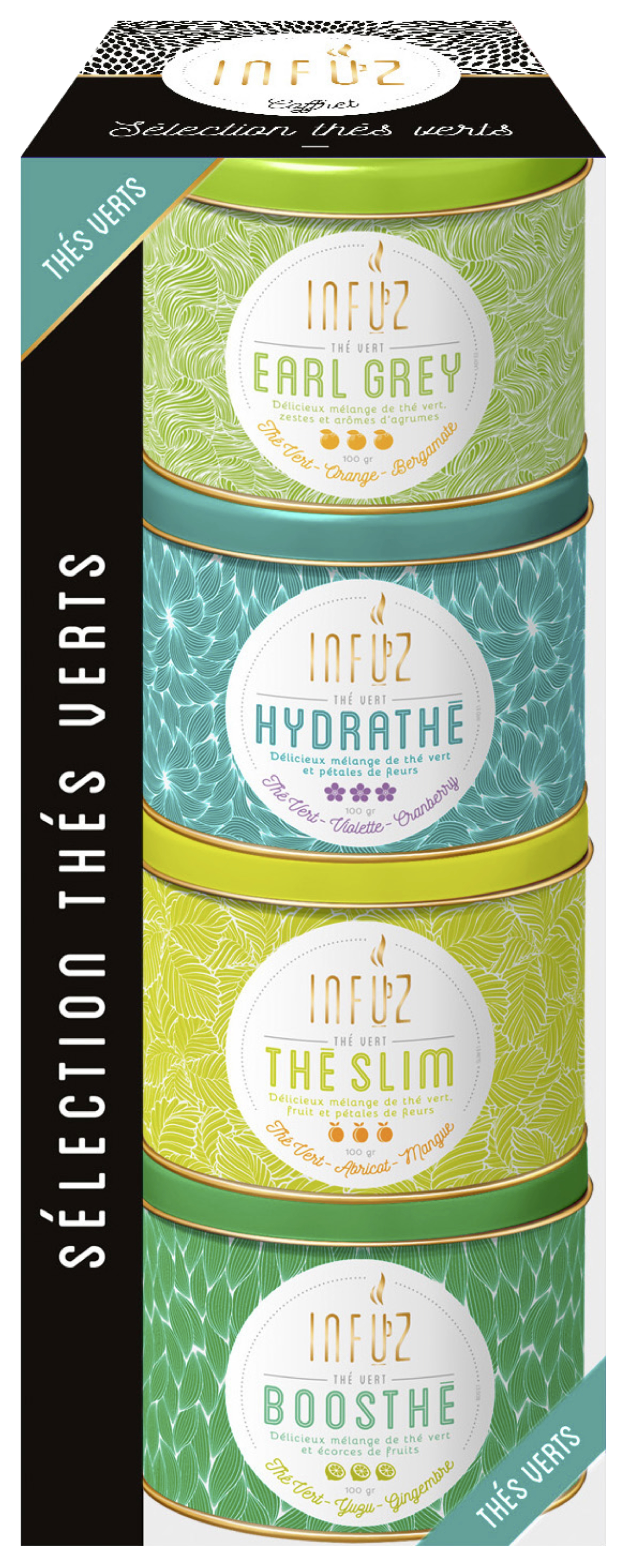 Coffret thés Earl Grey, hydrathé, thé slim, Boo...