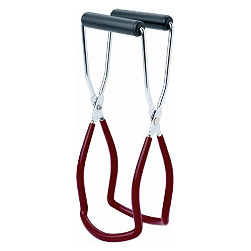 - pince à bocal fil chromé embout plastifié rou...