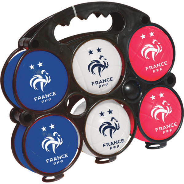 6 BOULES DE PETANQUE PLASTIQUE FFF 