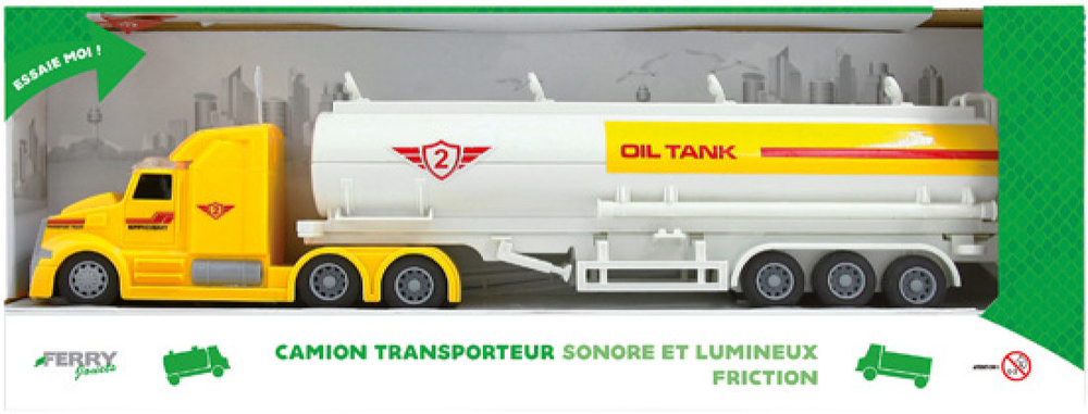 CAMION TRANSPORTEUR SONORE ET LUMINEUX 