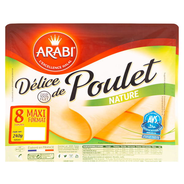 Délice de poulet nature Halal