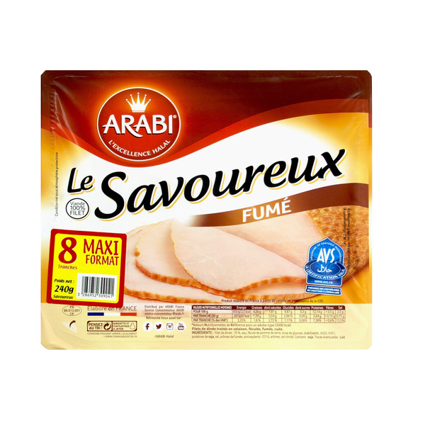 ARABI Blanc de volaille Halal code EAN 3286952309041 