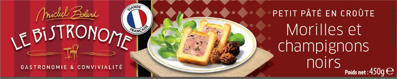le bistrônome PETIT PÂTÉ CROÛTE AUX MORILLES ET CHAMPIGNONS NOIRS le bistrônome code EAN 3287360761971 
