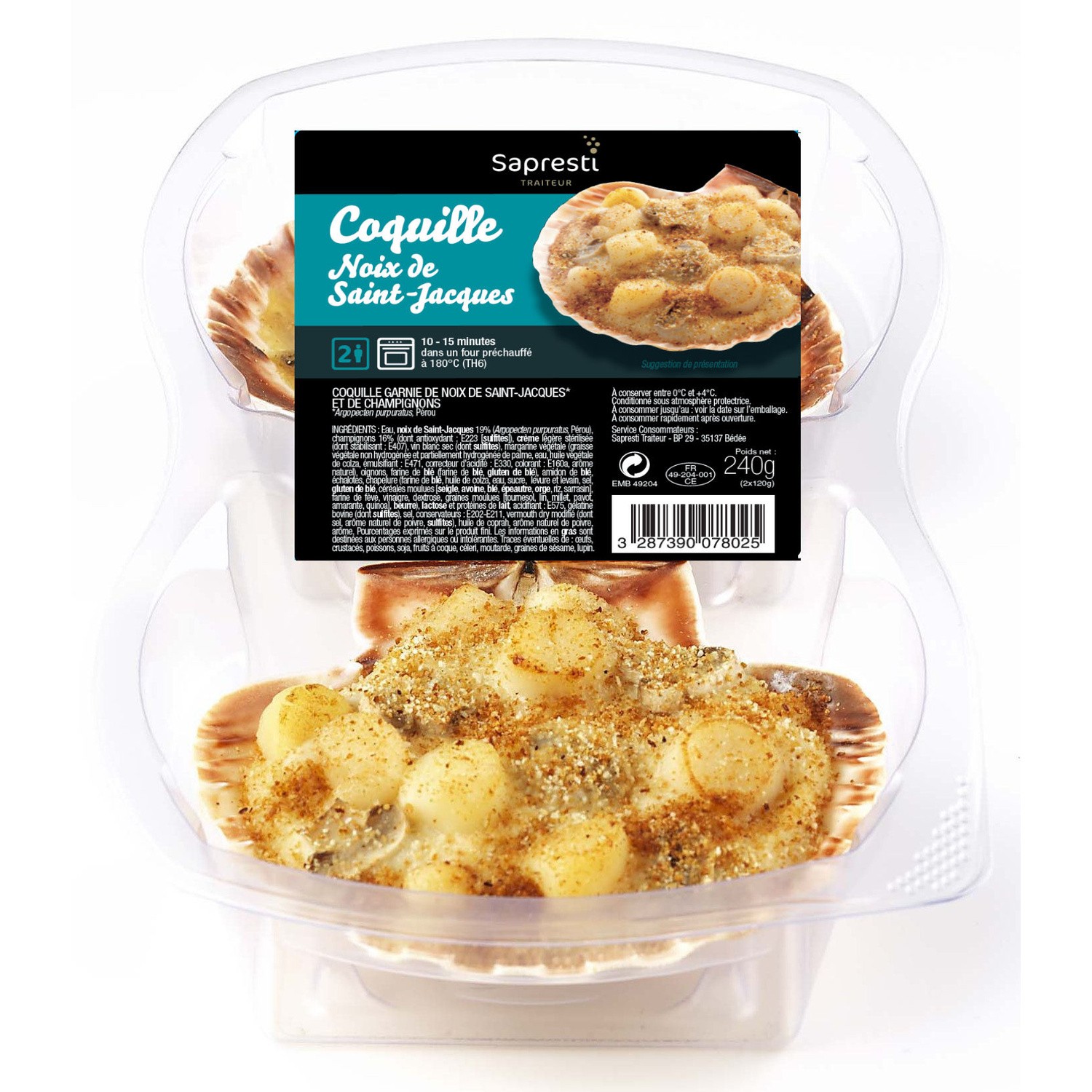 SAPRESTI Coquille saint jacques  SAPRESTI TRAITEUR 3287390078025 (3287390078025)