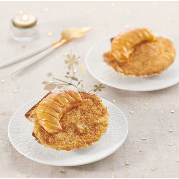 4 coquilles Saint-Jacques* à la Normande