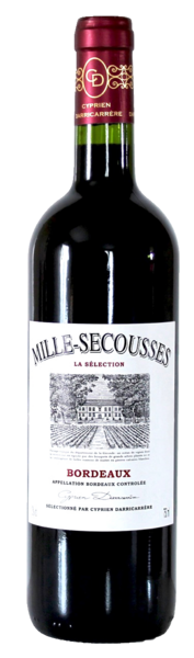 MILLE-SECOUSSES AOC BORDEAUX ROUGE 2018 
 code EAN 3287780061637 