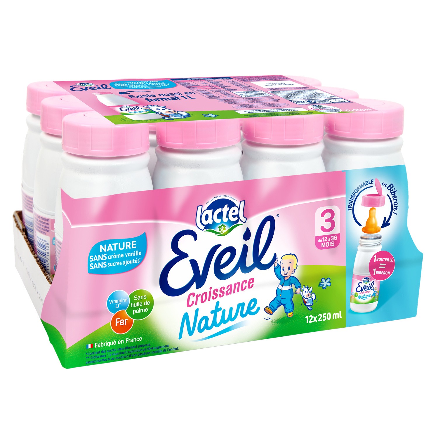 Lait bébé liquide de 12 mois à 36 mois LACTEL E...