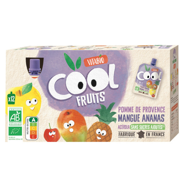 COMPOTES POMME MANGUE ANANAS BIO
