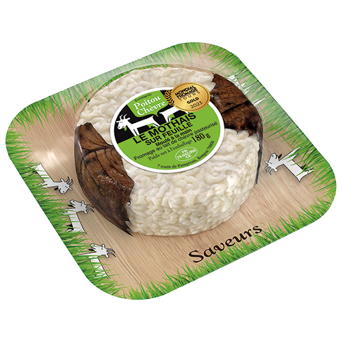 FROMAGERIE POITOU CHÈVRE LE MOTHAIS SUR FEUILLE 25% MAT. GR. code EAN 3288151917515 