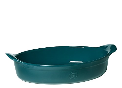 Eh979042 plat ovale céramique bleu pavot 34,5 x...