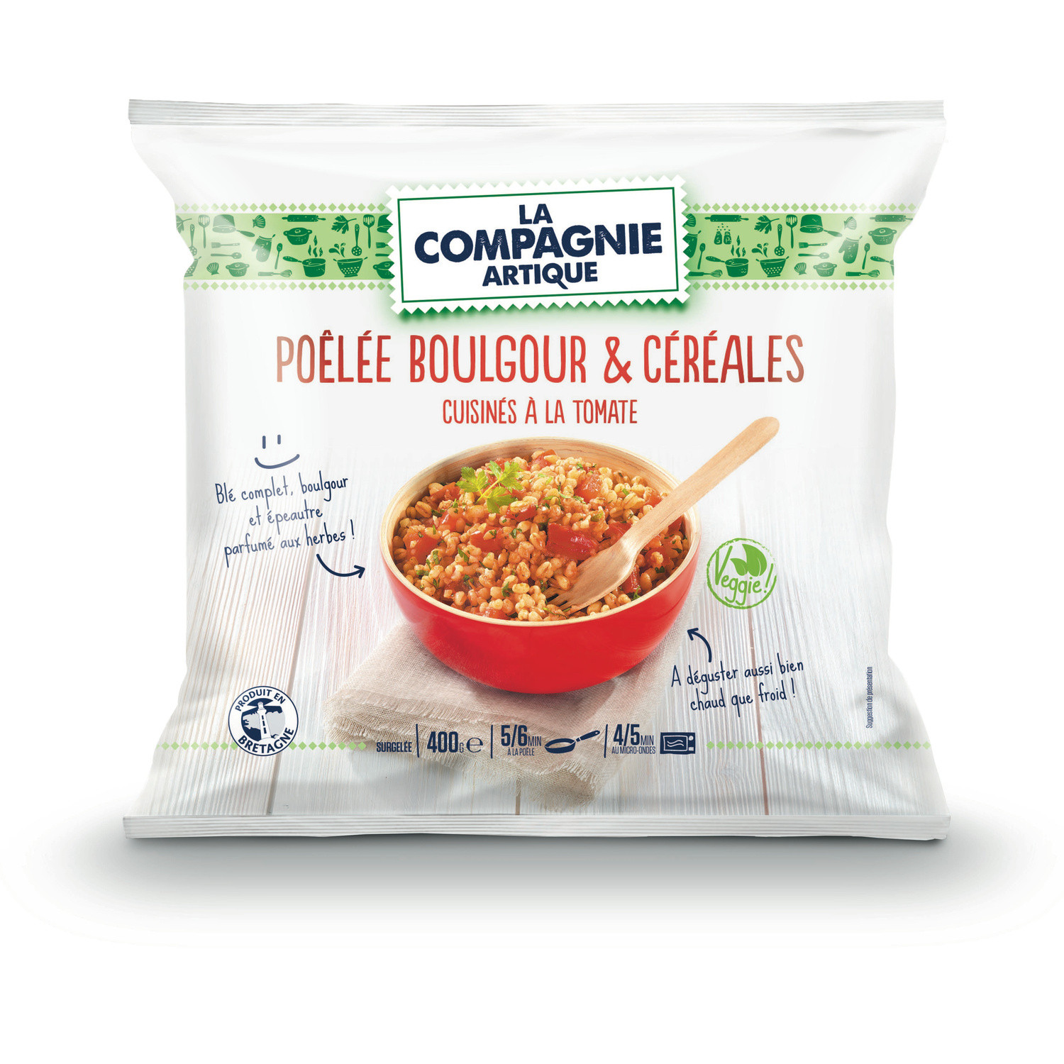 LA COMPAGNIE ARTIQUE plat cuisiné poêlée boulghour & céréales LA COMPAGNIE ARTIQUE code EAN 3289473001166 