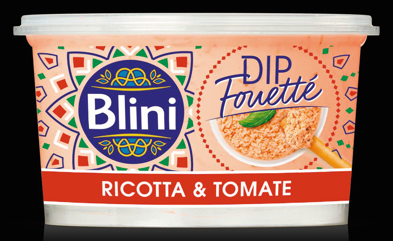 DIP FOUETTÉ RICOTTA & TOMATE blini