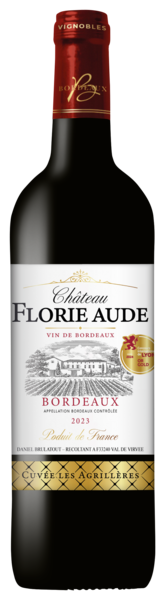 CHÂTEAU FLORIE AUDE CUVÉE LES AGRILLÈRES AOP BORDEAUX ROUGE
 code EAN 3292145467238 