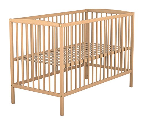 Lit bébé basic vernis naturel