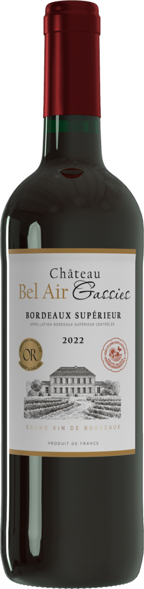 CHÂTEAU BEL AIR GASSIES 2022 AOP BORDEAUX SUPÉRIEUR
ROUGE code EAN 3295890239082 