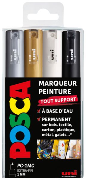  Set 4 Marqueurs Posca code EAN 3296280049090 